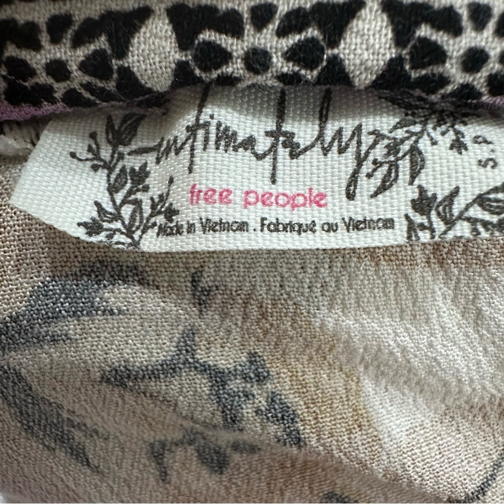 Free People Intimately Gold Brown Floral Lace Square Neck Thong Bodysuit Size SP - Picture 3 of 11